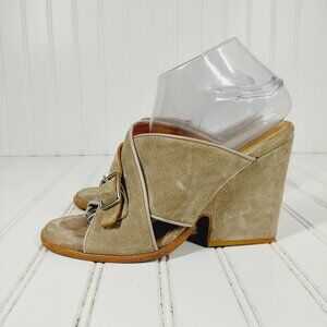 Alberto Fermani Fiona Soft Suede Crisscross Slip On Mule Sandals H588